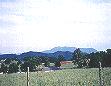 Deep blue mountains on a Spring day